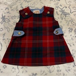 Beaufort Bonnet Janie Jumper-Middleton Place Plaid with Barrington Blue Corduroy